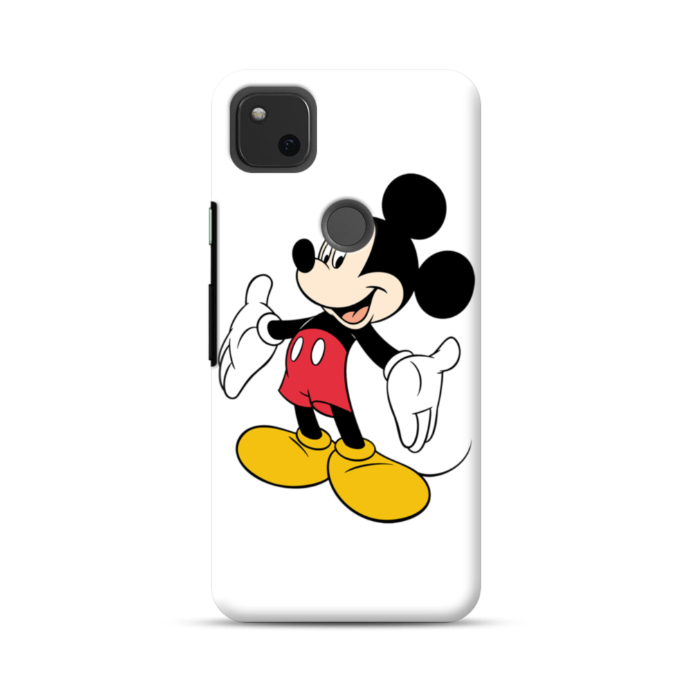 Love 可愛い ディズニー キャラクター ペア ミッキー ホワイトバジョン Google Pixel 4a ハードケース プリケース