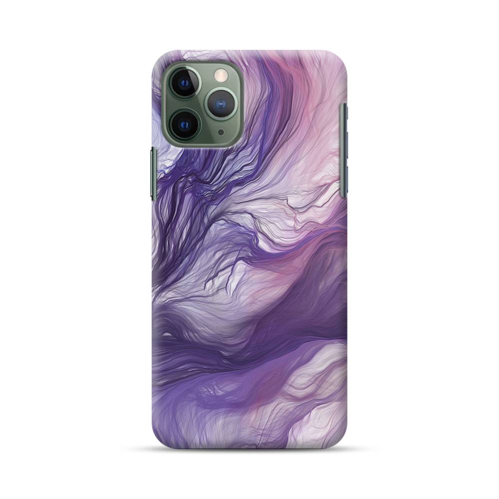 優雅な紫とブルー 抽象的な水彩絵 Iphone 11 Pro ハードケース プリケース