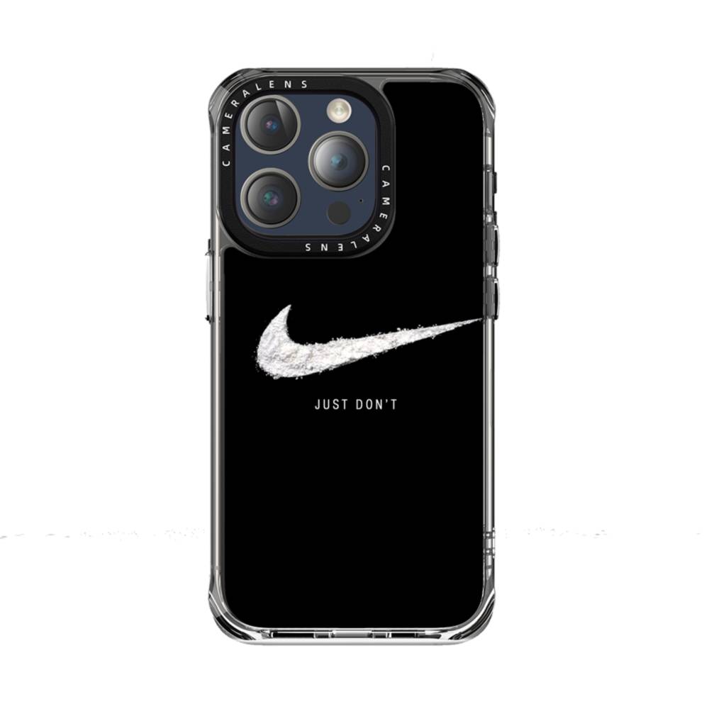 ちょっとだけいたずらマーク：ナイキ iPhone 15 Pro クリア
