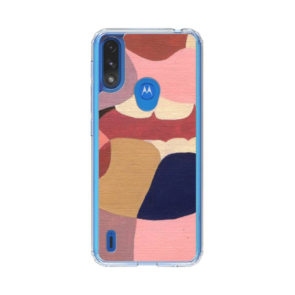 デザイン アートな色のパターン004 Motorola Moto E7 Power E7i Power クリアケース プリケース