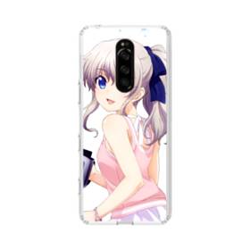 アニメ風 可愛い女の子 こっち見て Sony Xperia 1 クリアケース プリケース