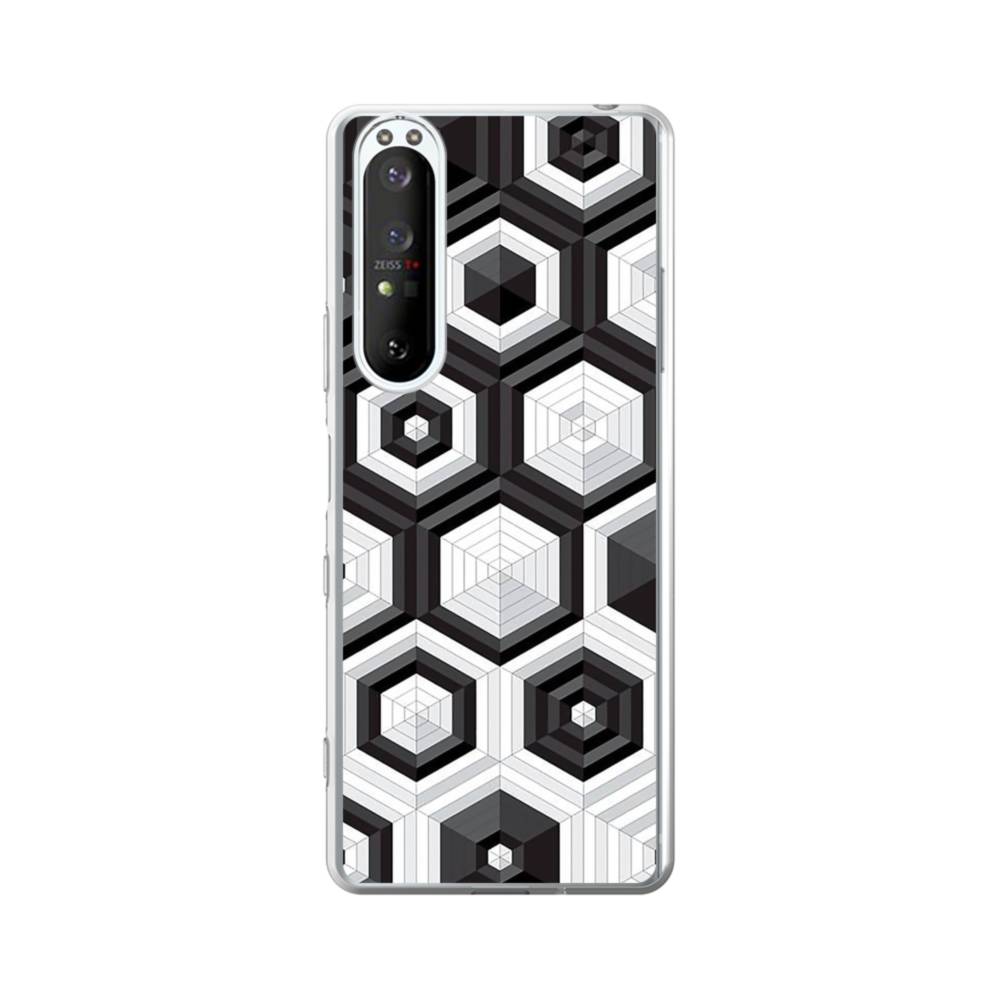 カッコイイ 六角形 Sony Xperia 1 Iii クリアケース プリケース カッコイイ 六角形 Sony Xperia 1 Iii クリアケース プリケース