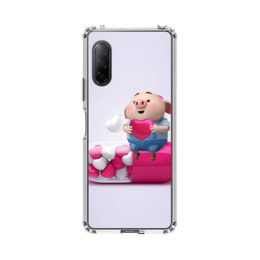 可愛いブーちゃん カプセル Sony Xperia 10 Ii クリアケース プリケース 可愛いブーちゃん カプセル Sony Xperia 10 Ii クリアケース プリケース