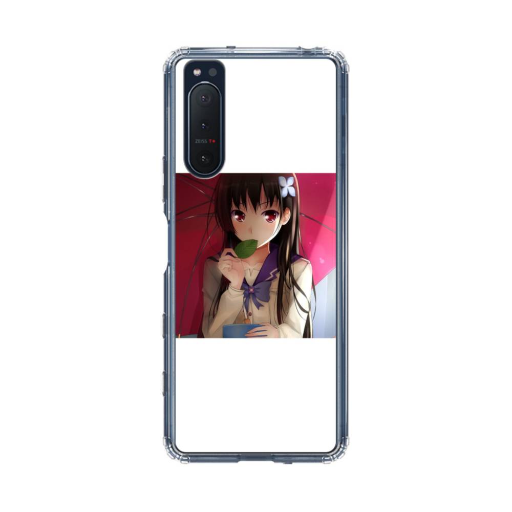 好きなキャラクターを貼り付けた Sony Xperia 5 II クリアケース
