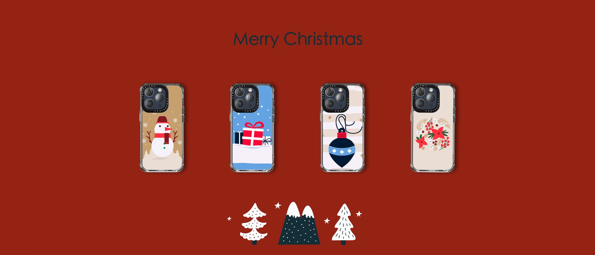 クリスマスの電話ケース